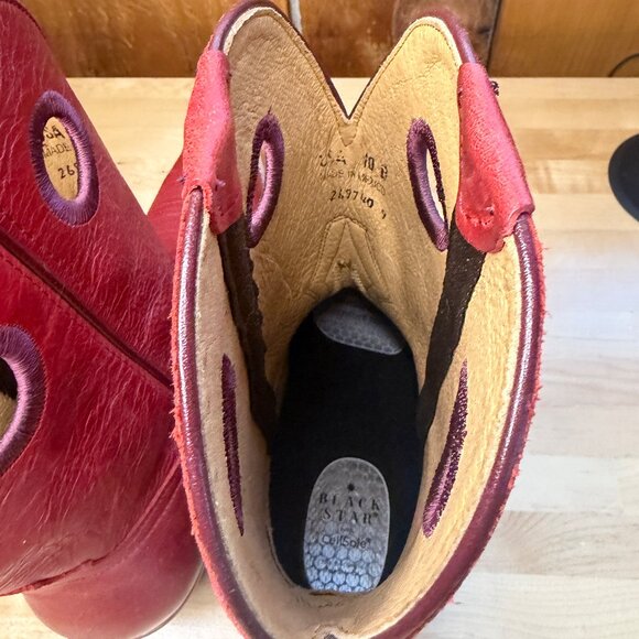 Black Star Matador Leather Boots (Red / Size 10 — Like New) - Picture 8 of 16